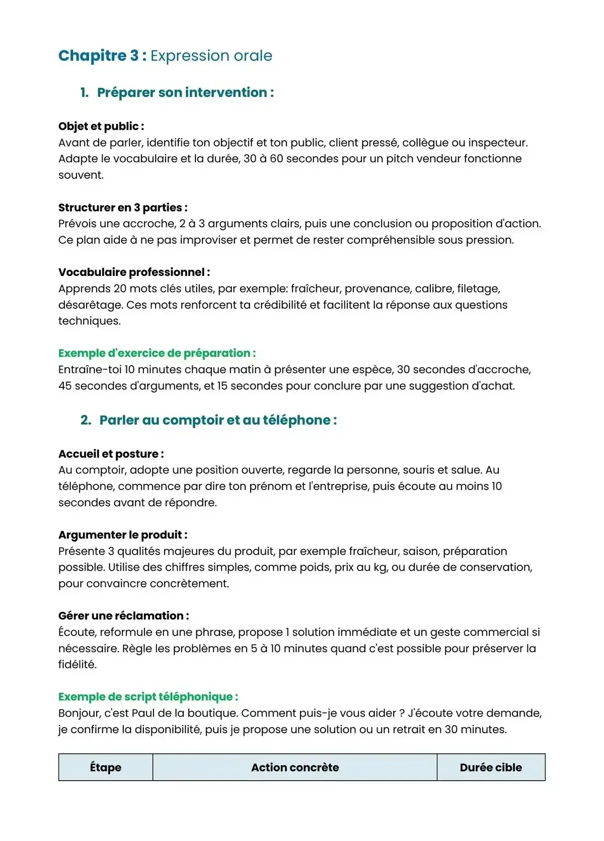 Example Fiche de Révision Bac Pro PET